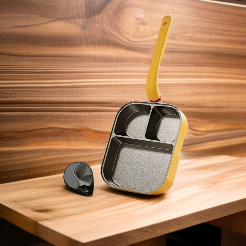 Titanium three-in-one frying pan breakfast pan non-stick pan fried egg hamburger thickened and deepe