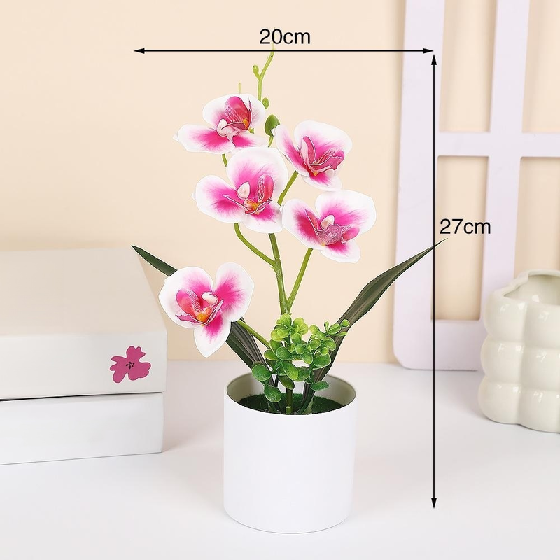 蝶蘭人工鉢植え装飾品 家庭・オフィス用デスクフェイク植物