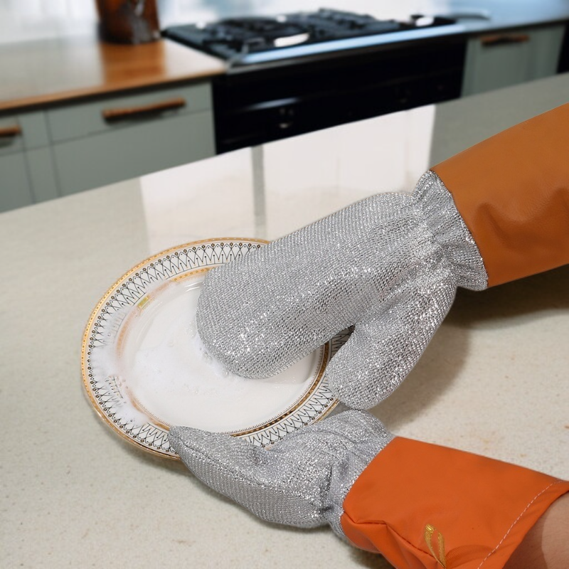 Long thick waterproof gloves for dishwashing