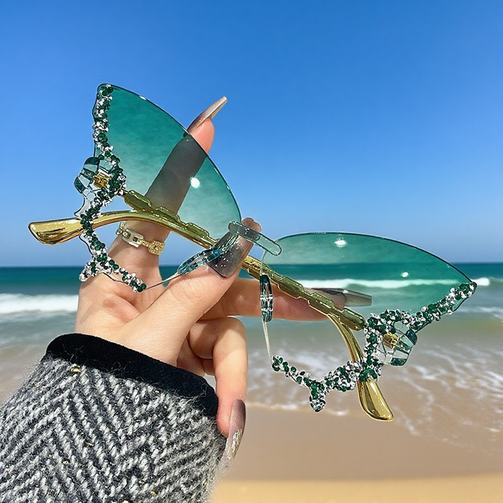 Gafas de sol modernas para mujer estilo mariposa