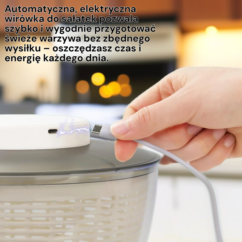  Elektryczna mini wirówka do sałatek, wielofunkcyjny mikser do warzyw