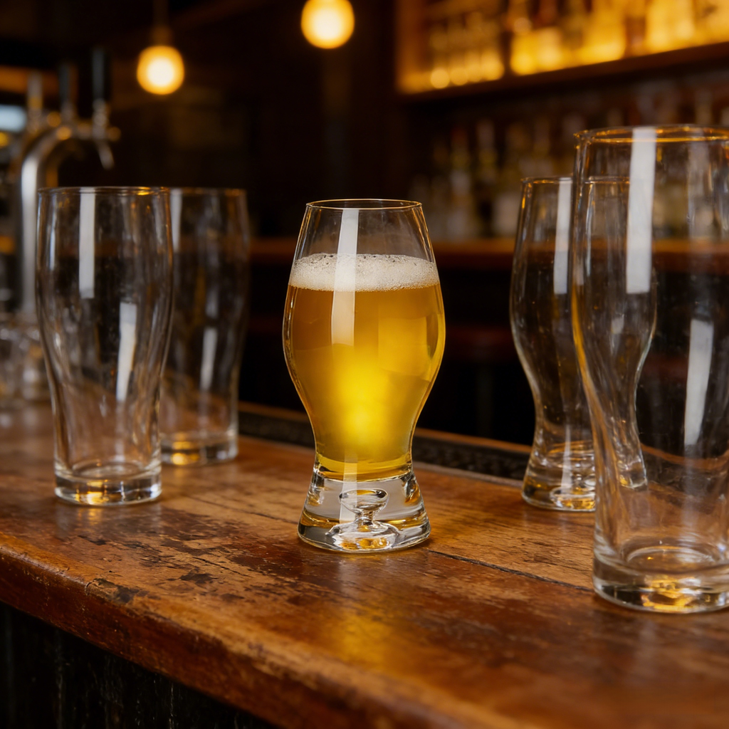 Großes Bierglas mit Stiel für Craft-Bier