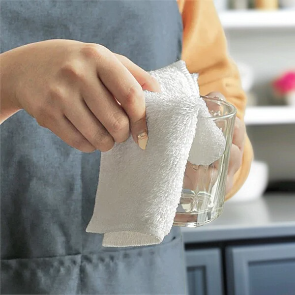 Nachhaltige Bambus-Küchenhandtücher waschbar, 30x26cm, 5 Stück