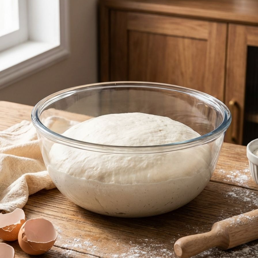 透明ガラスボウルの大容量を示す画像