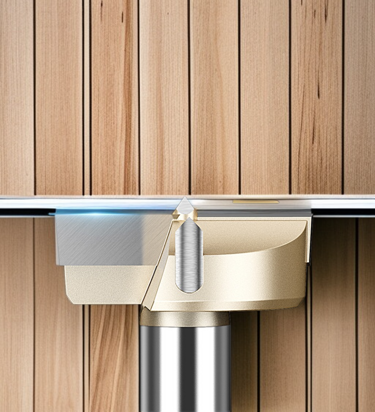 홈 트임 기능이 포함된 양날 목공 홀더