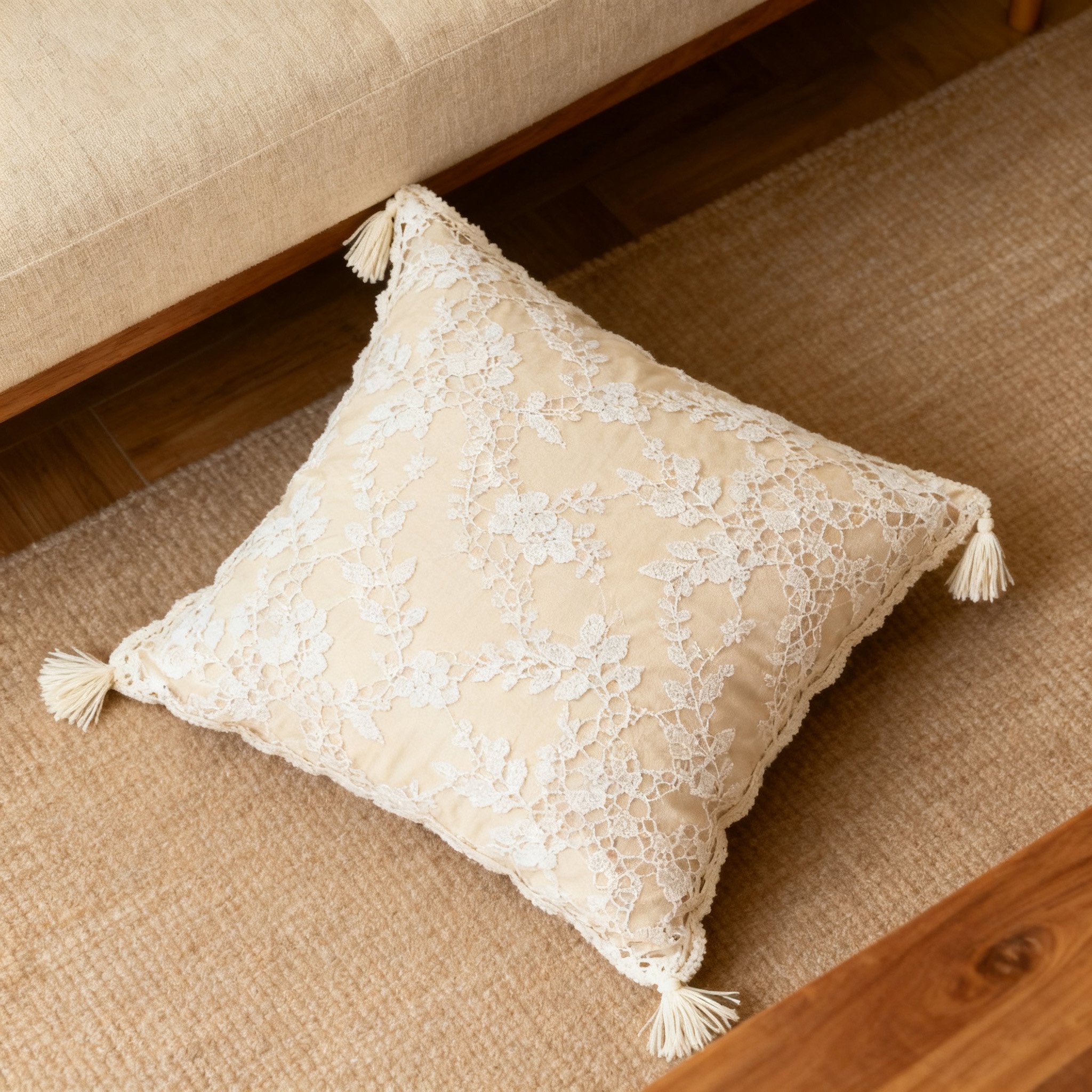 หมอนอิงประดับผ้าไหมม้งดีไซน์สวย (ชุด 4 ใบ)