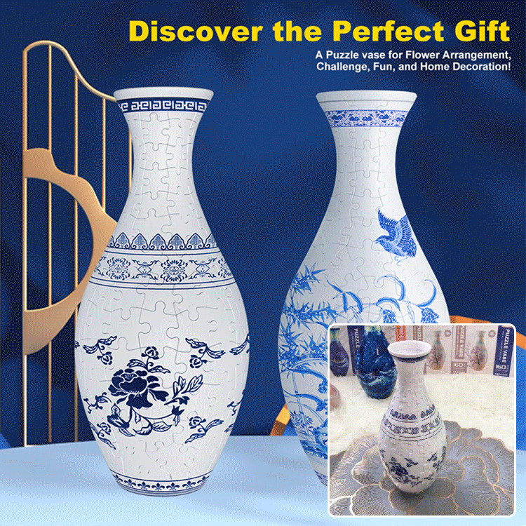 Creative 3D Vase Puzzle Ornament – Home Decor & Holiday Gift Idea
