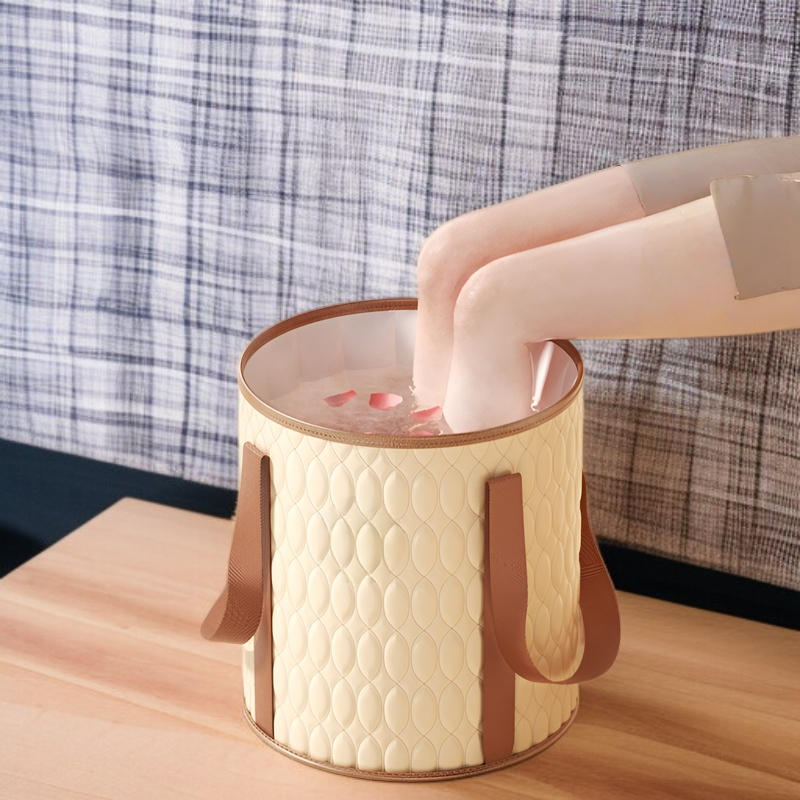 家庭用ポータブル足湯バケツの折りたたみ方法