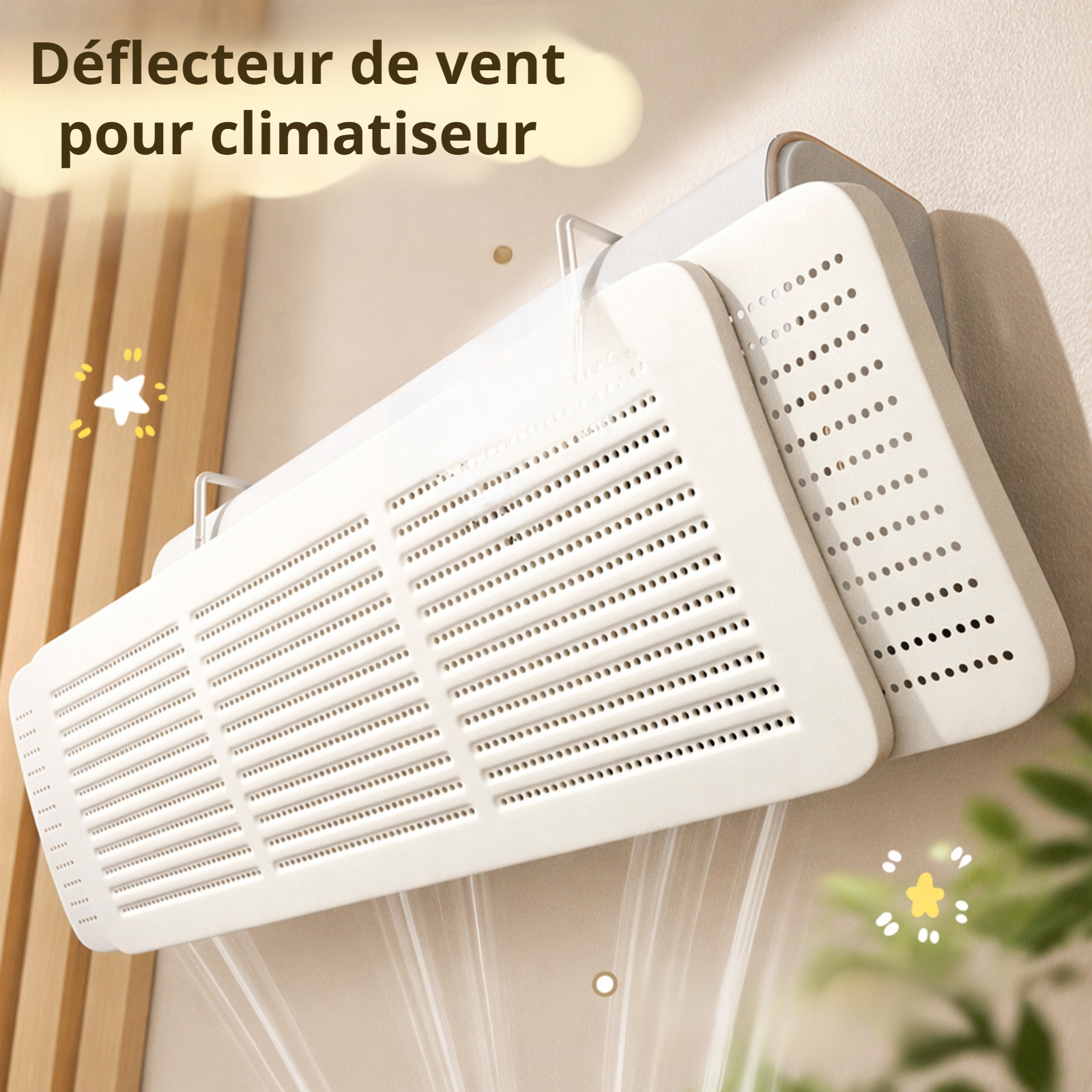 Déflecteur de climatisation anti-vent direct, protège la santé