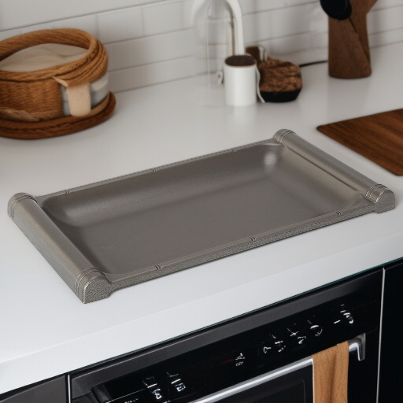 대나무 도자기 직사각형 생선 구이 접시 상업용 알코올 스토브