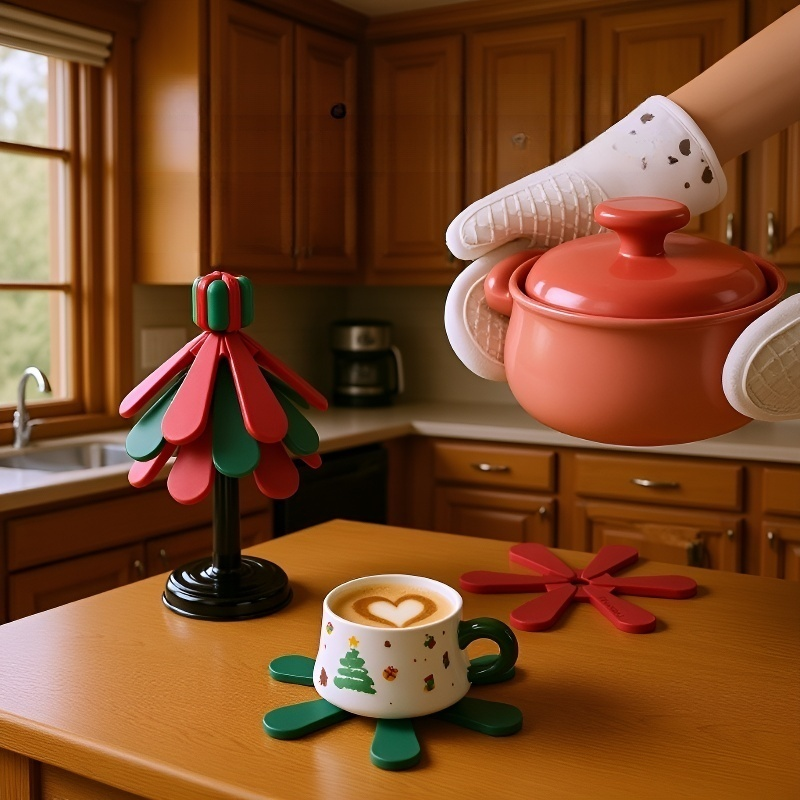 Podkładka silikonowa w kształcie choinki