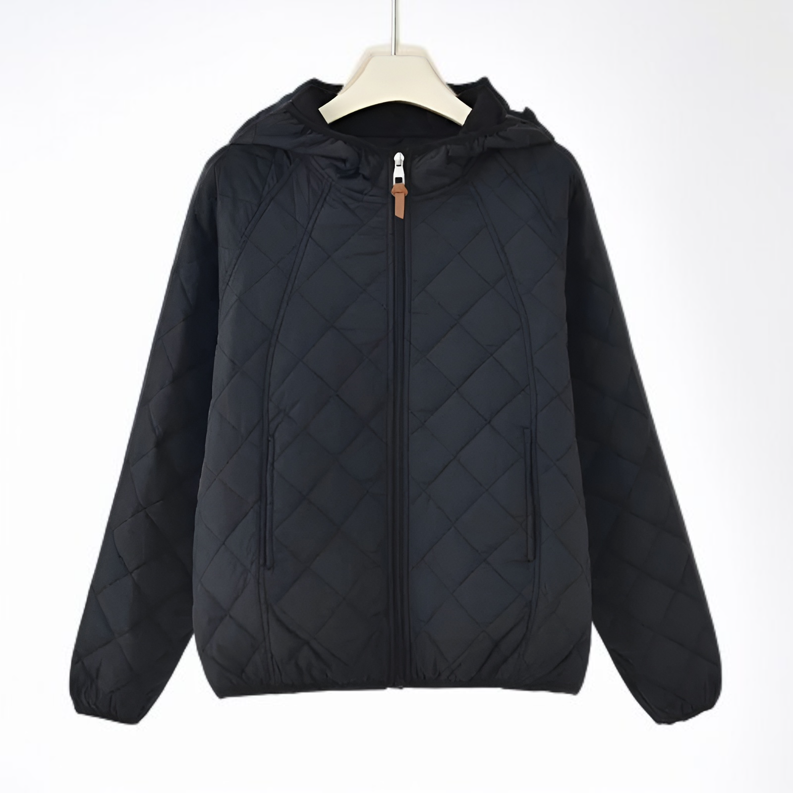 暖かくゆったりとしたフード付きコットンパッド入りレディースコート