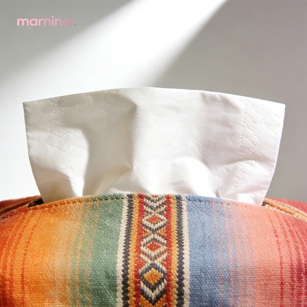 Bolsas de pañuelos de tela minimalistas estilo japonés en color neutro