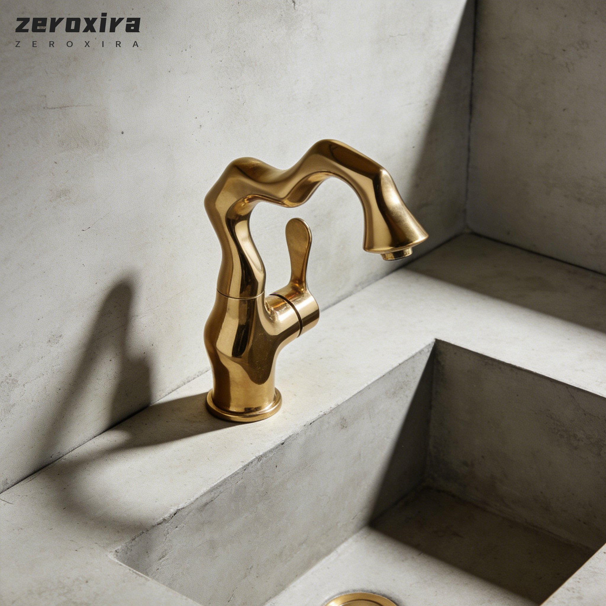 Rostfreier Wasserhahn mit elegantem Design