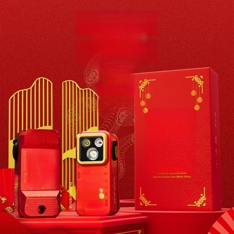 Linterna LED con reflector, foco y luz roja, linterna recargable USB-C de 500 lúmenes, luz de clip I