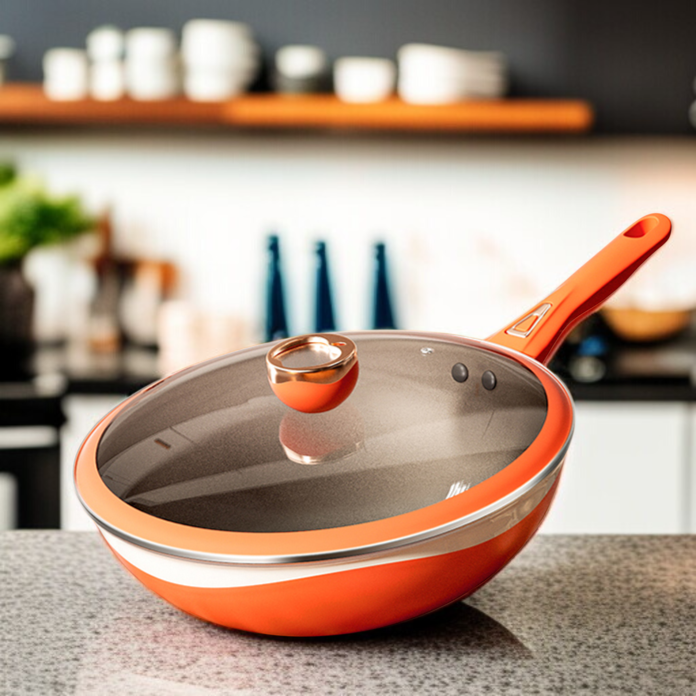 비주얼 투톤 볶음팬 논스틱 건강 무코팅 볶음팬 후라이팬 레인지 국가표준 투톤 볶음팬