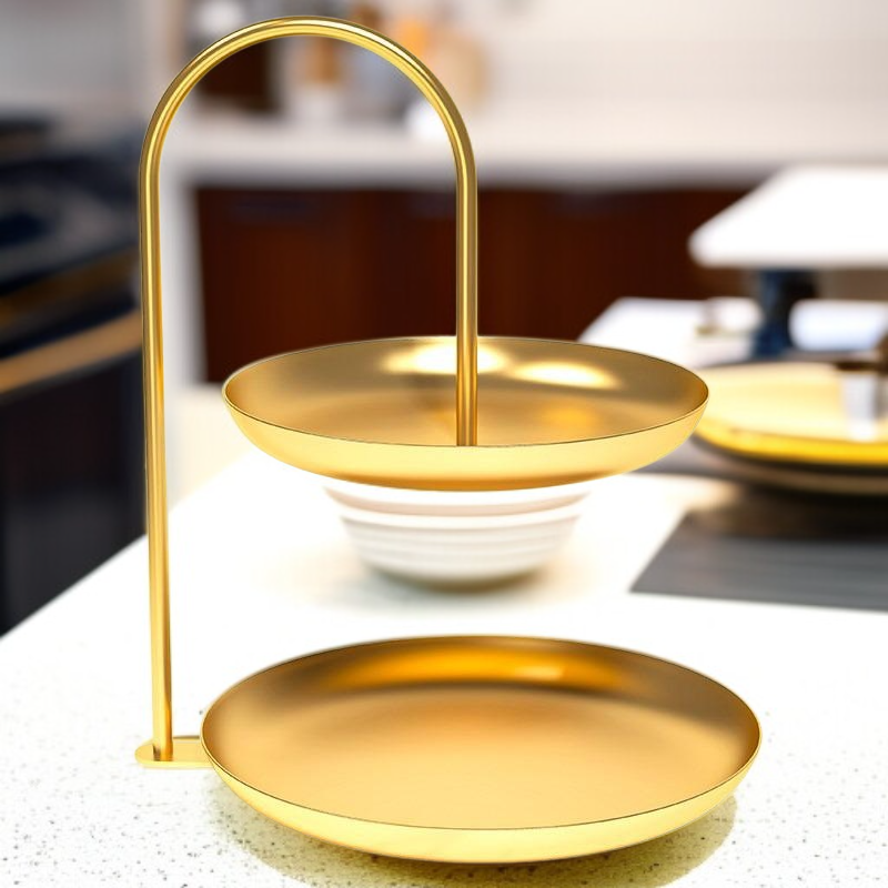 客廳茶几前台雙層輕奢點心水果糖果盒