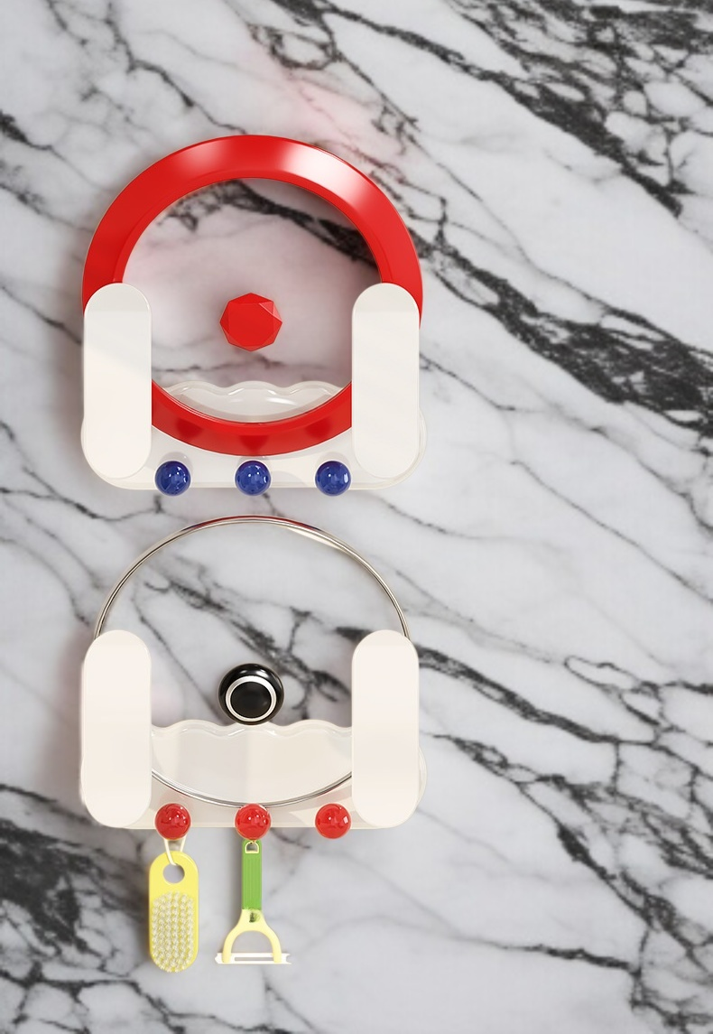 튼튼한 벽걸이 냄비 덮개 보관대