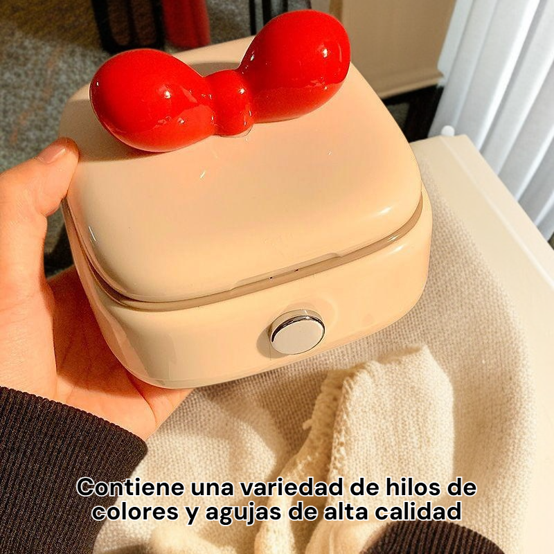 Kit de costura multifuncional con caja magnética de agujas y hilos