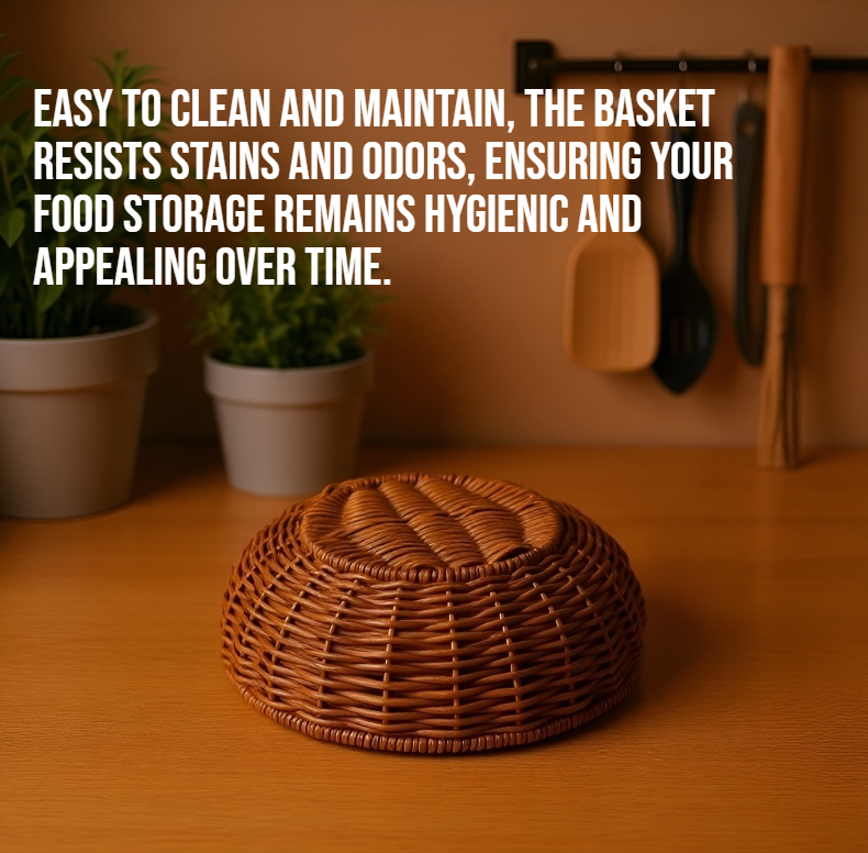 Eco-friendly rattan storage basket for vegetables