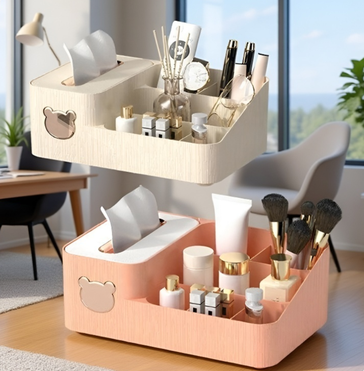 高品質素材のティッシュボックスの拡大写真