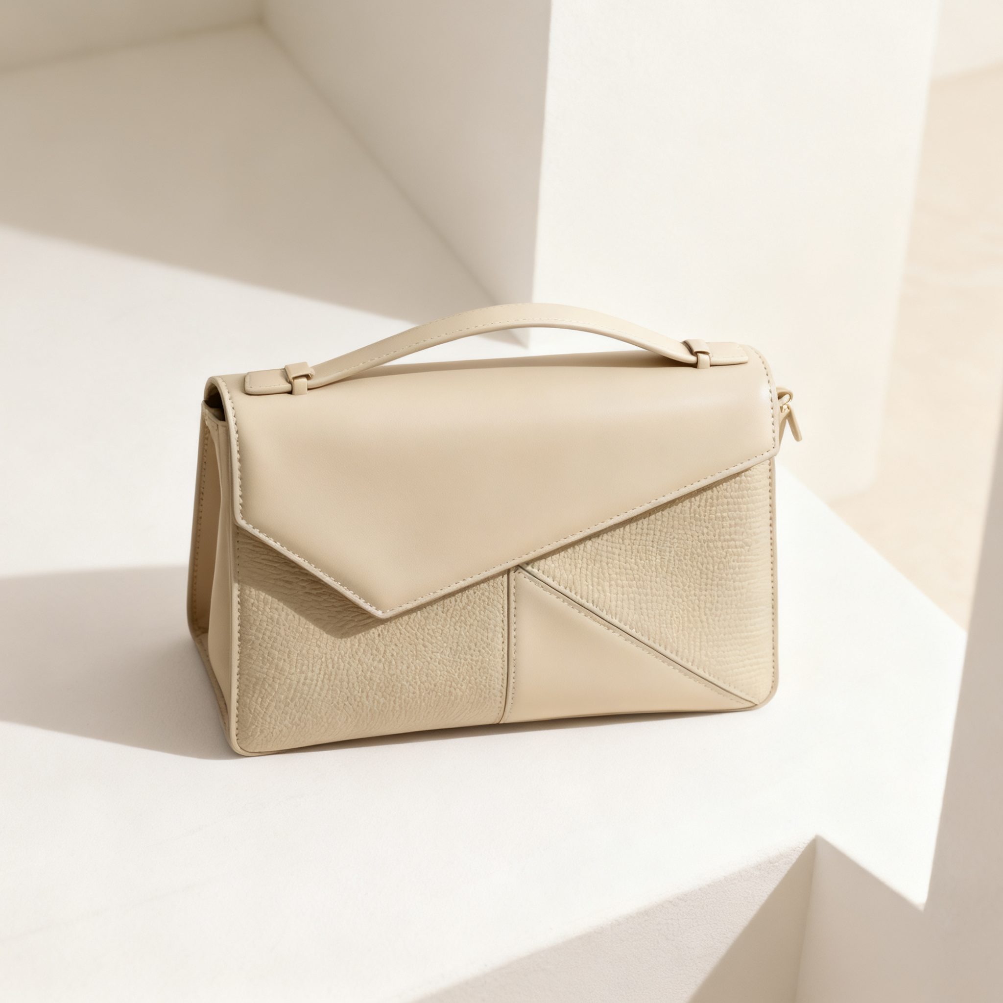 กระเป๋าหนังแพทช์เวิร์กสไตล์โมเดิร์น ดีไซน์ทันสมัย