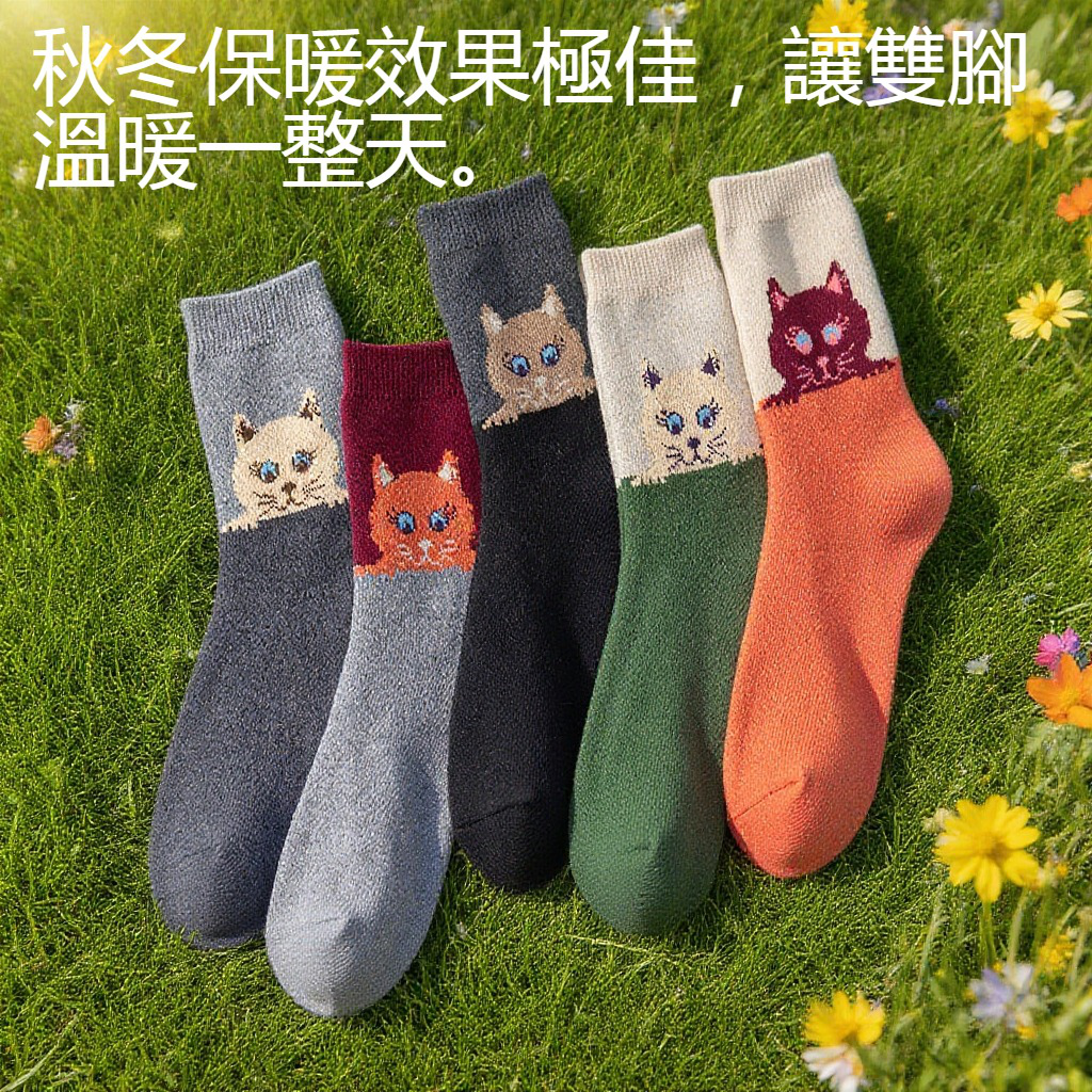 秋冬女士中筒襪