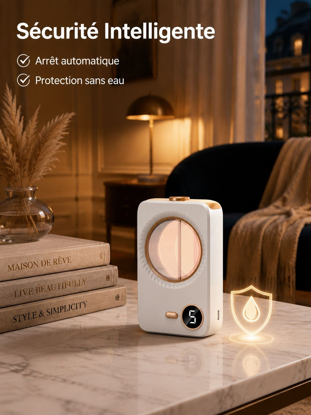Diffuseur d'humidité intelligent à parfum longue durée avec affichage digital