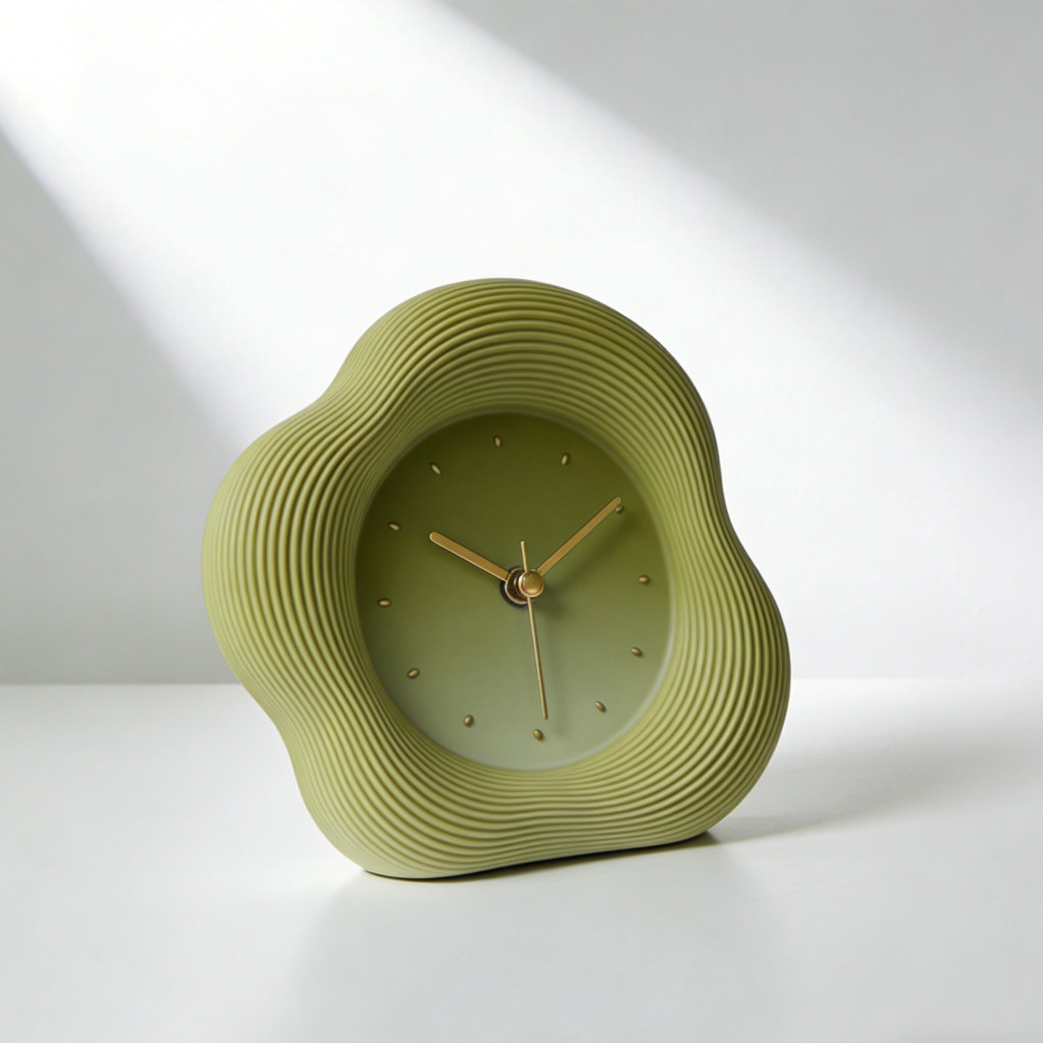 Modern minimalist fashion alarm clock on bedside table