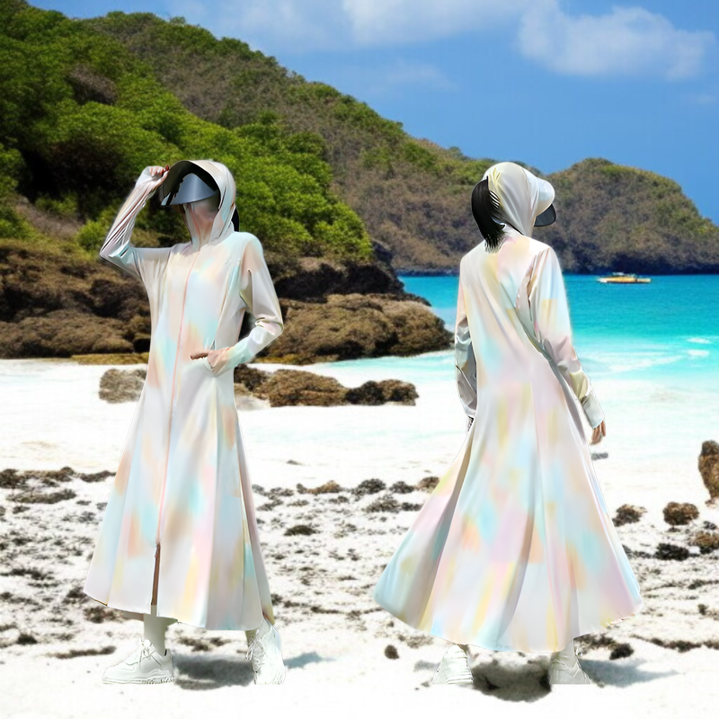 紫外線対策日焼け止め服オリジナルヤーンスーパーロング日焼け止め服全身大つば日焼け止め服アイスシルク通気性UF50+日焼け止め服日焼け止めショール女性