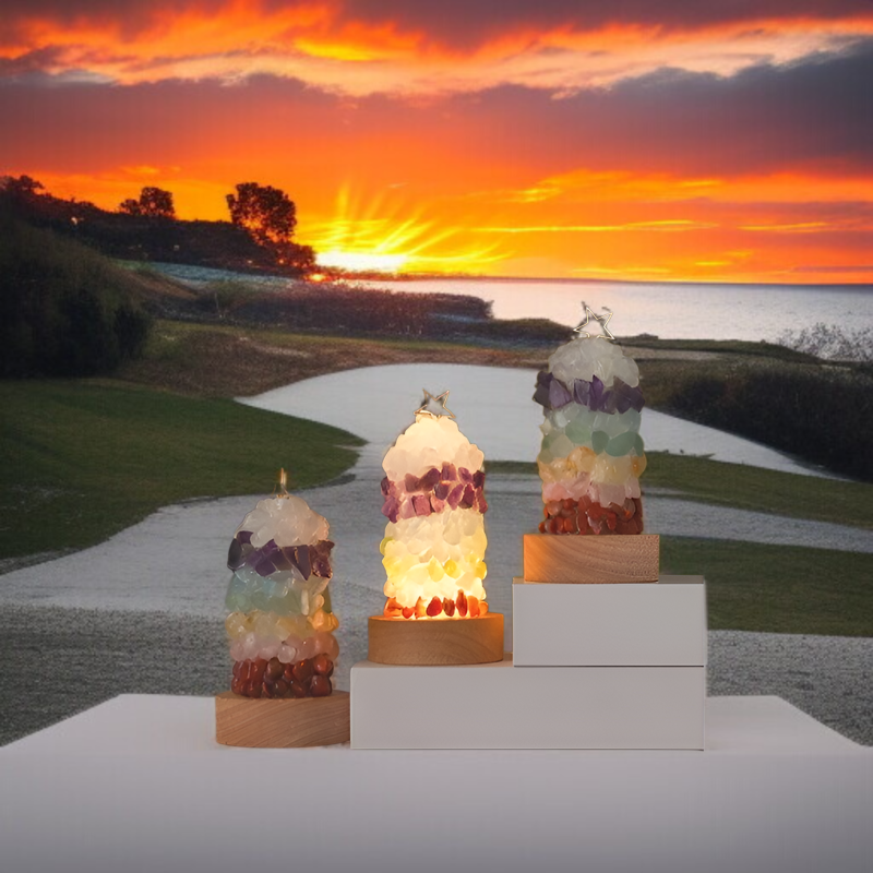 天然7色クリスタル砂利クリスマスツリーナイトライトベッドサイドランプクリスタルランプデスクトップ装飾屋内クリスマスオーナメントカラフルな宝石USBベッドルームベッドサイドランプ日本語説明書付きバレンタ