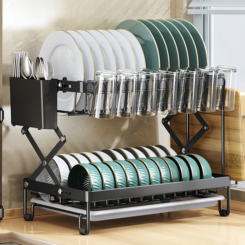 Tabletop Bowl and Plate Storage Rack