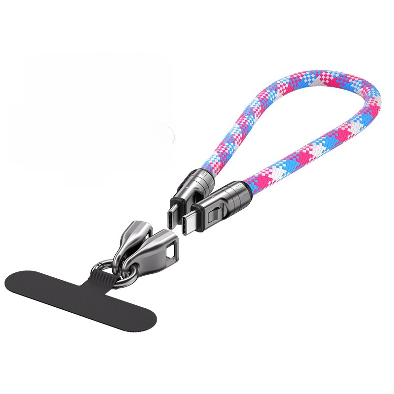 Dual-purpose phone lanyard and data cable