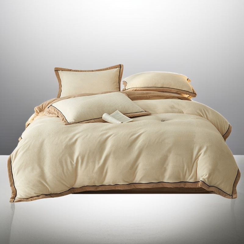 2024 new milk velvet winter quilt waffle detachable quilt thick warm quilt core spring and autumn qu