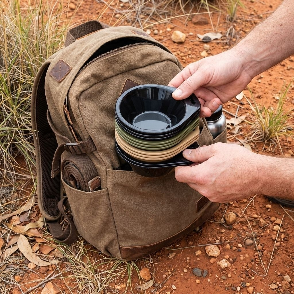 ชุดชามพลาสติกสำหรับตั้งแคมป์กลางแจ้ง