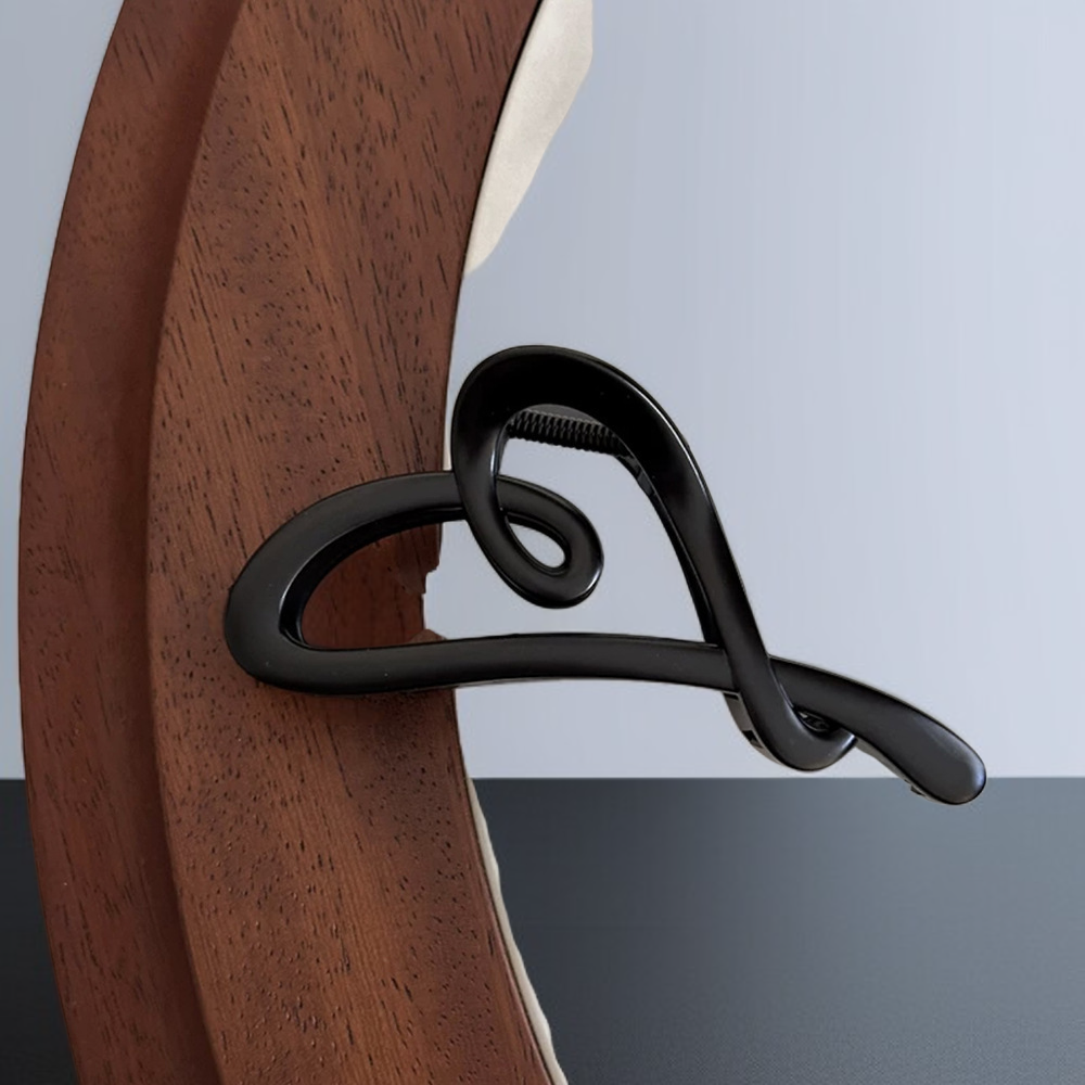 気質マットブラックハートグラブクリップ