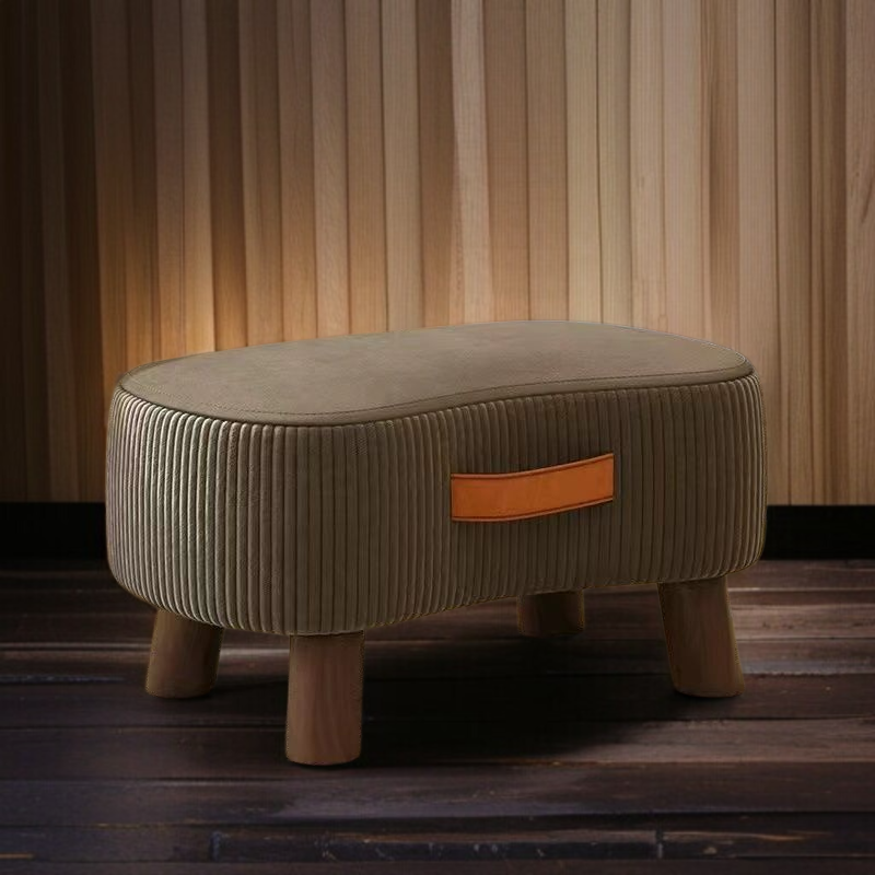 Tragbarer Fußhocker aus Massivholz, Schuhwechsel- und Couchtischhocker für das Wohnzimmer