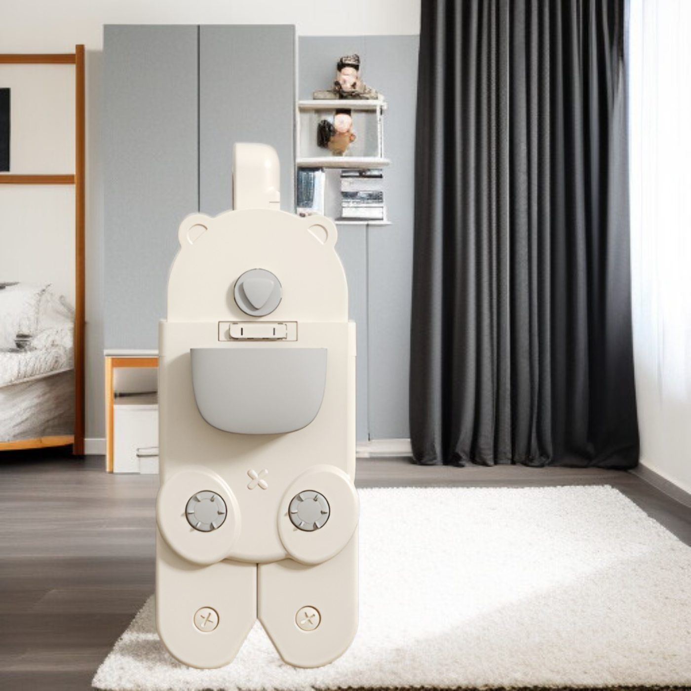 ブロック収納テーブルと椅子のセット