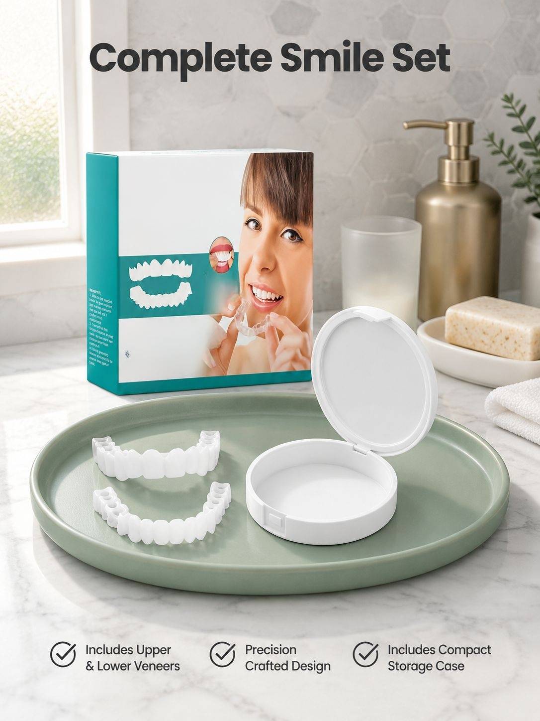 Adjustable clip dentures for comfortable fit