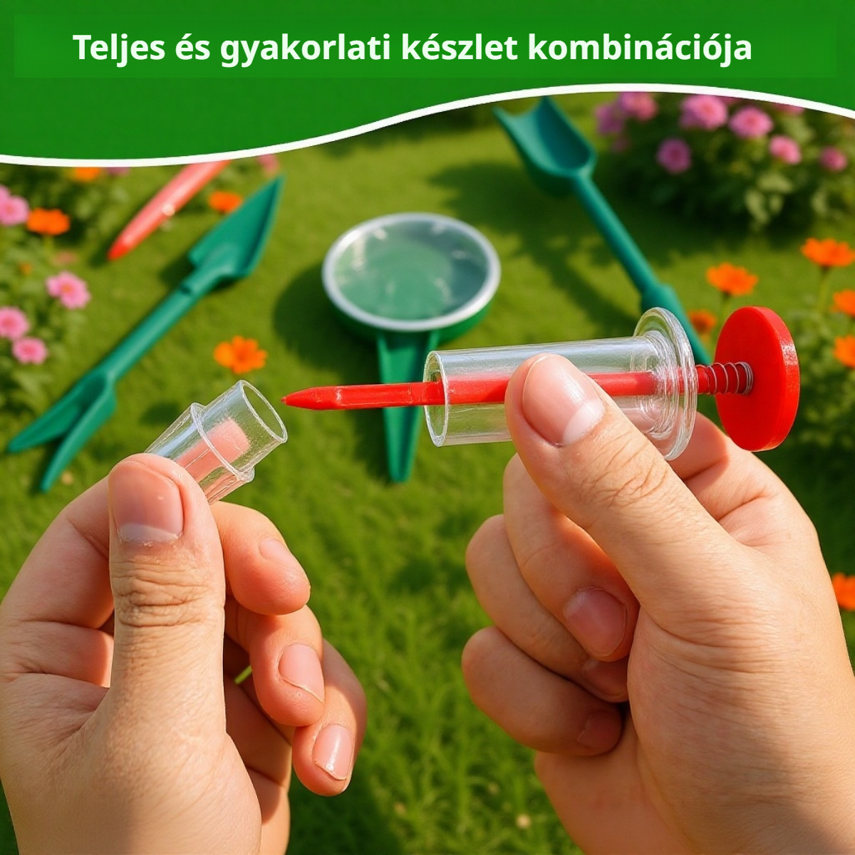 6 darabos mini vetőeszköz készlet, kézi magvető kertészeti szerszámok