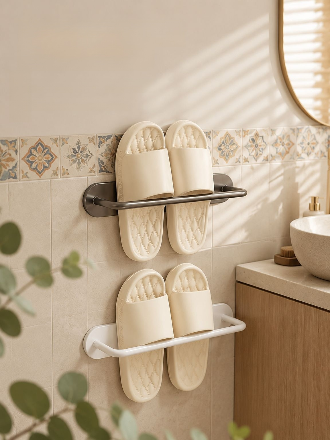 Organizador de zapatos doméstico con drenaje
