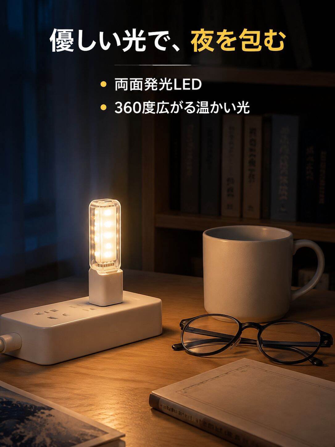 タッチ式USBナイトライト