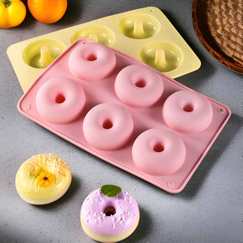 Molde de silicona para hornear donas y galletas, uso doméstico