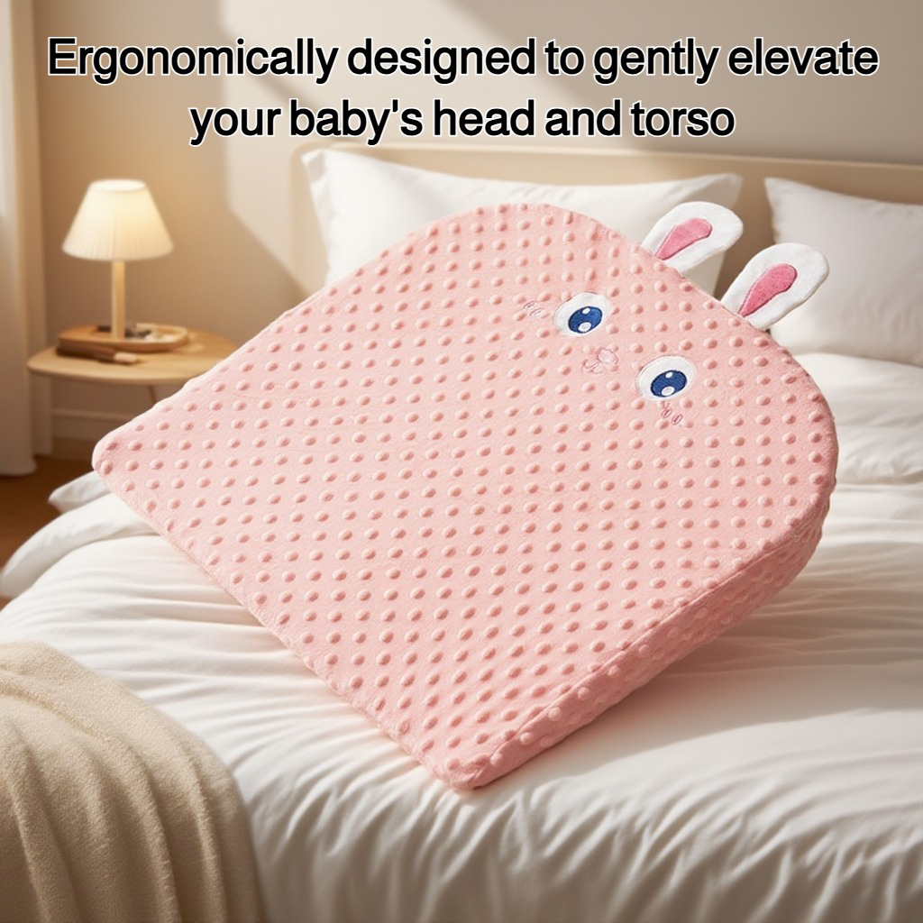 Baby anti-spit-up slope pillow