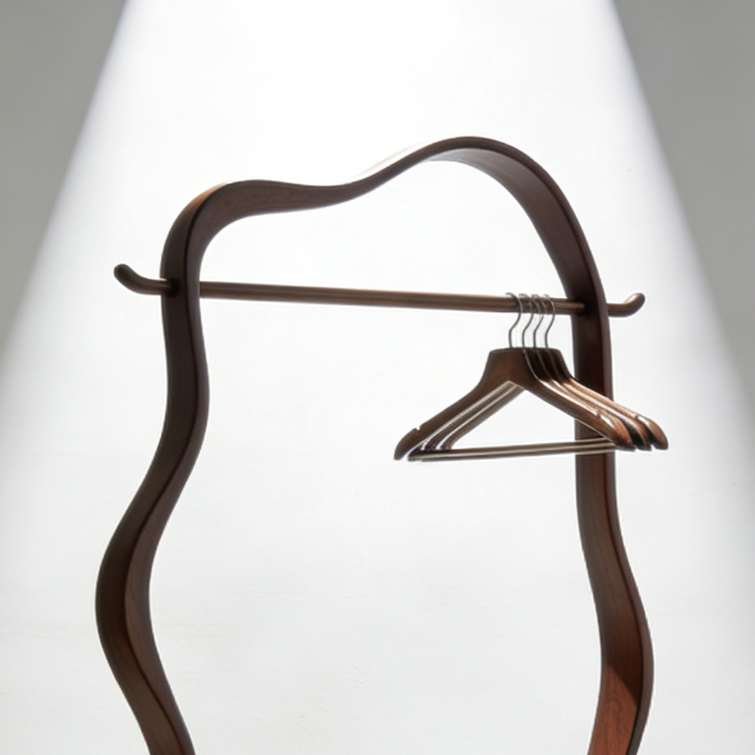 多機能木製室内ハンガースタンド全体画像