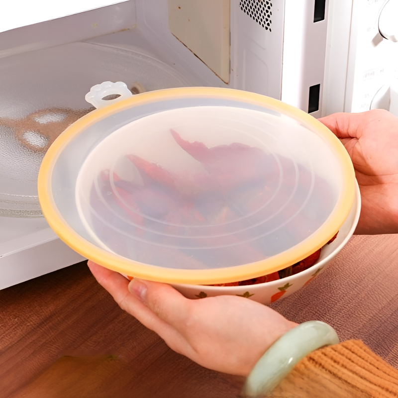 Household dustproof and leakproof silicone bowl lid