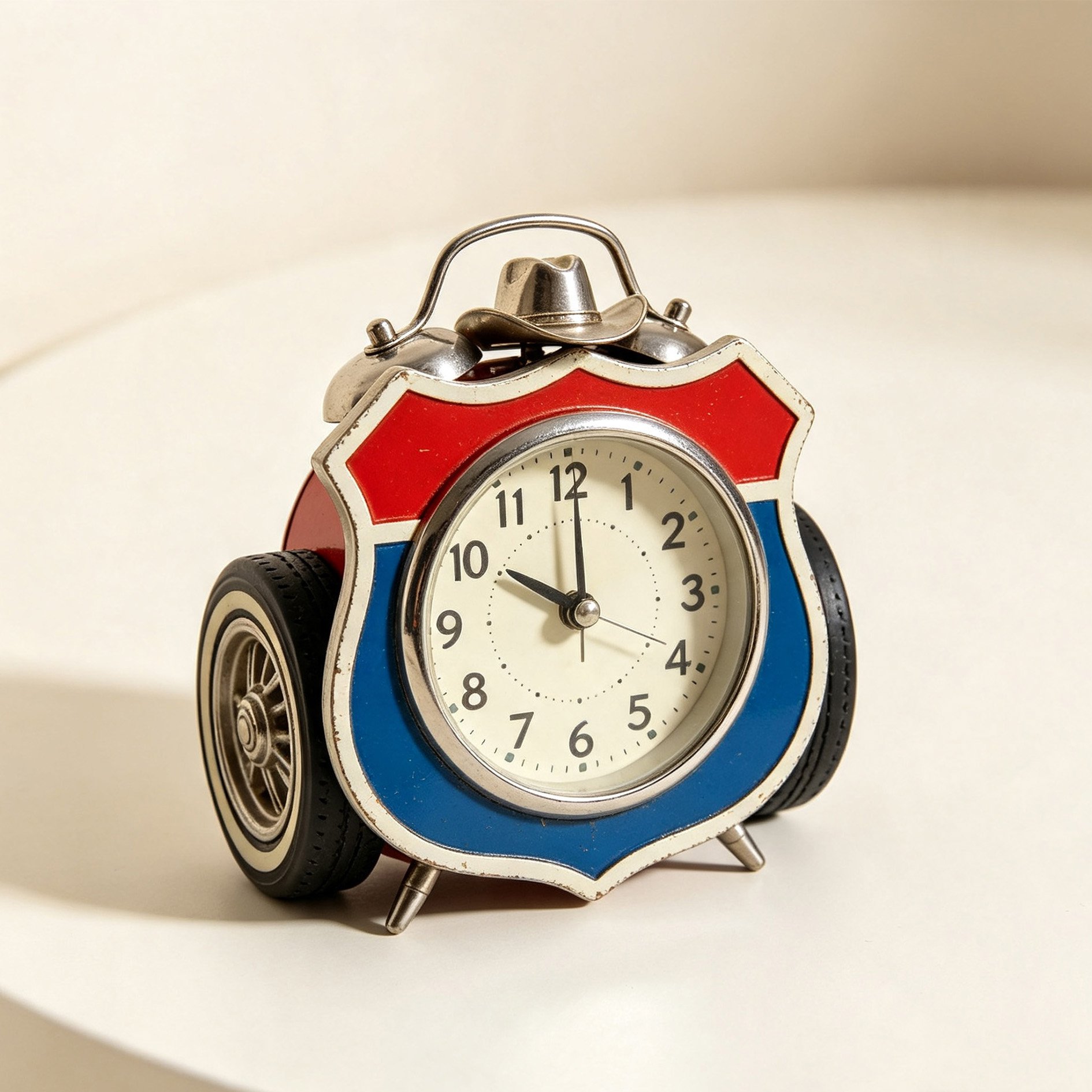 Western Shield Retro Alarm Clock