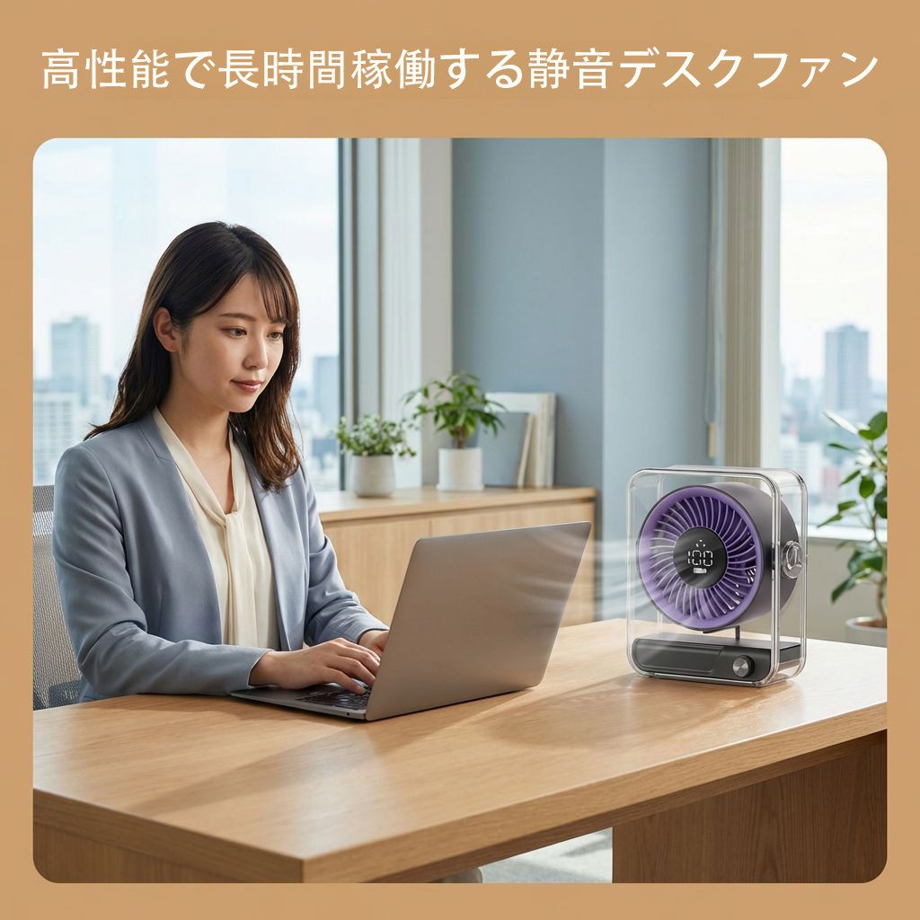 高デザイン・超長時間稼働・静音デスクファン