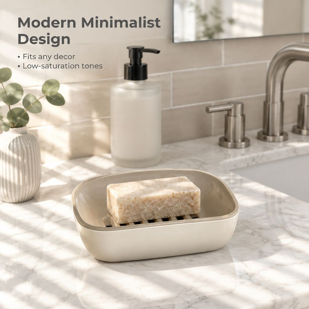 Soap Box for Home Bathroom, Draining Soap Holder