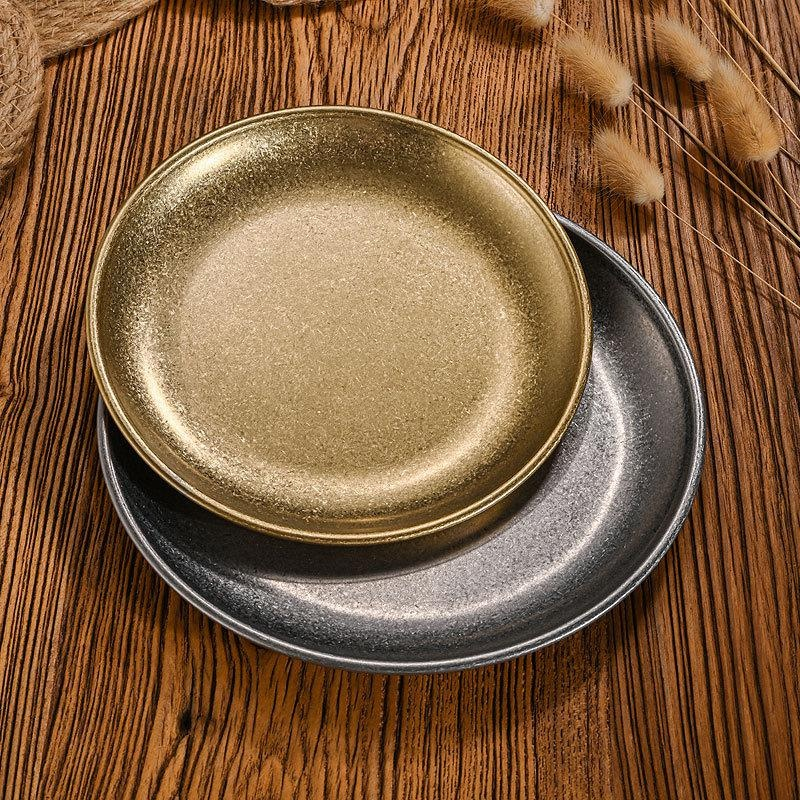 Runde Edelstahlschale